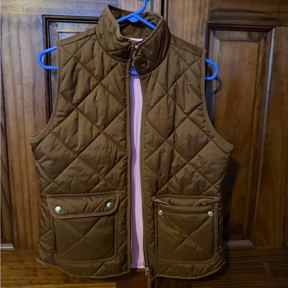 J. Crew Brown Quilted Vest